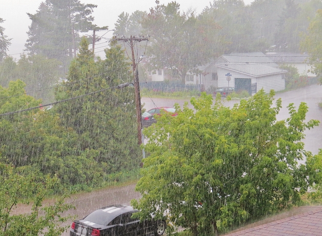 Boy did it ever rain, and rain . . . . North Bay, Ontario Canada