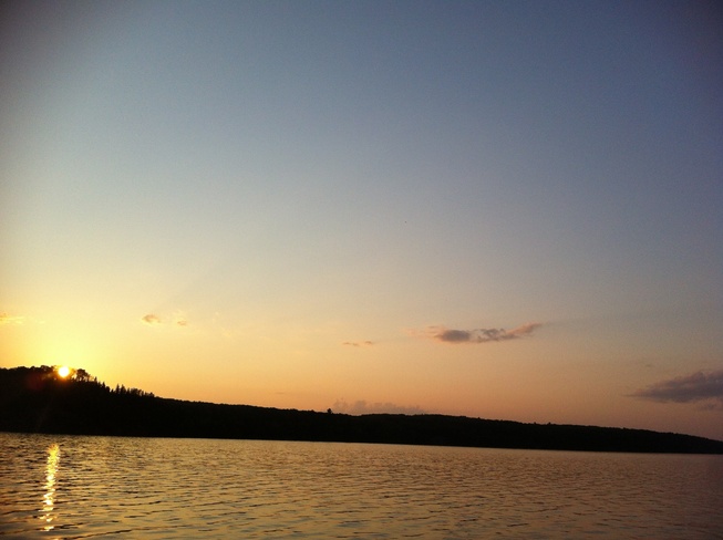 sunset on the lake Gogama, Ontario Canada