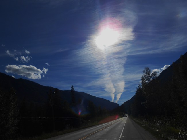 tornado looking clouds Revelstoke, British Columbia Canada