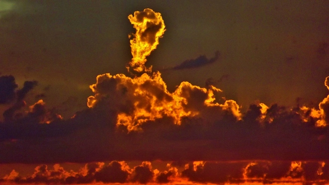 Flame in the sky Yorkton, Saskatchewan Canada