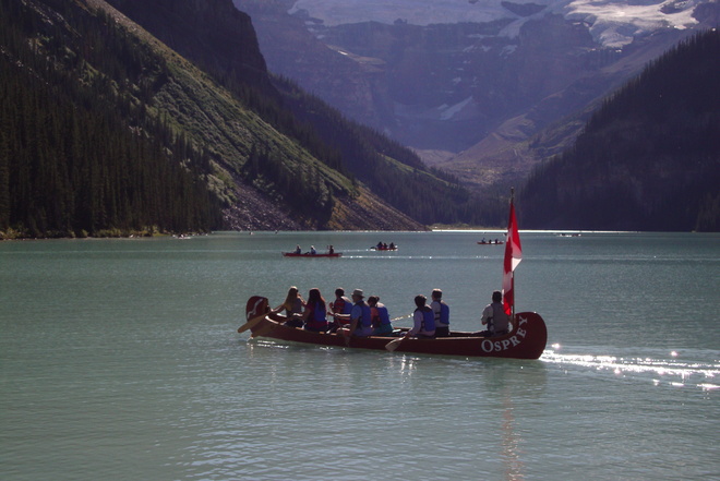 Out in the boats we go Lake Louise, Alberta Canada