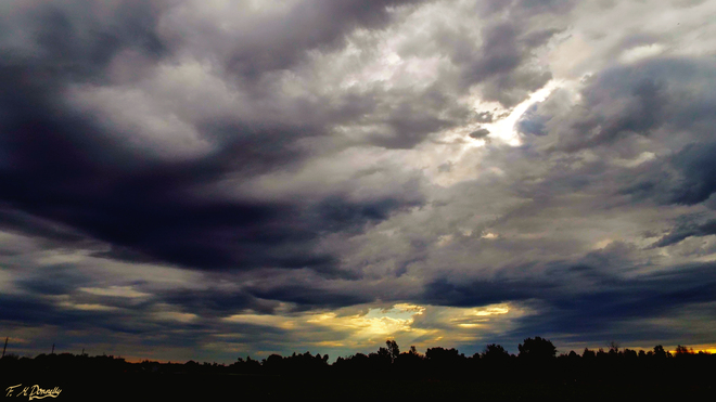 Dramatic sky this morning Smiths Falls, Ontario Canada