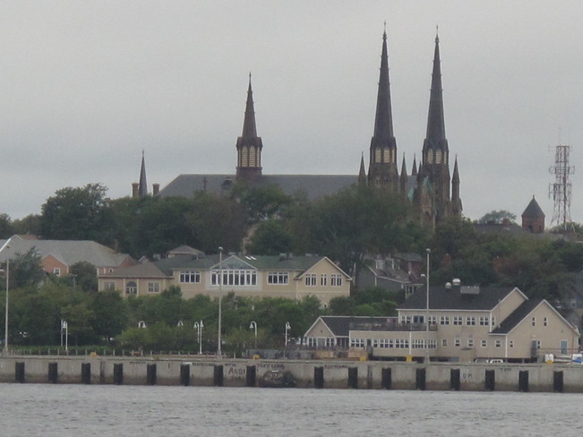 Spires over-looking City Charlottetown, Prince Edward Island Canada