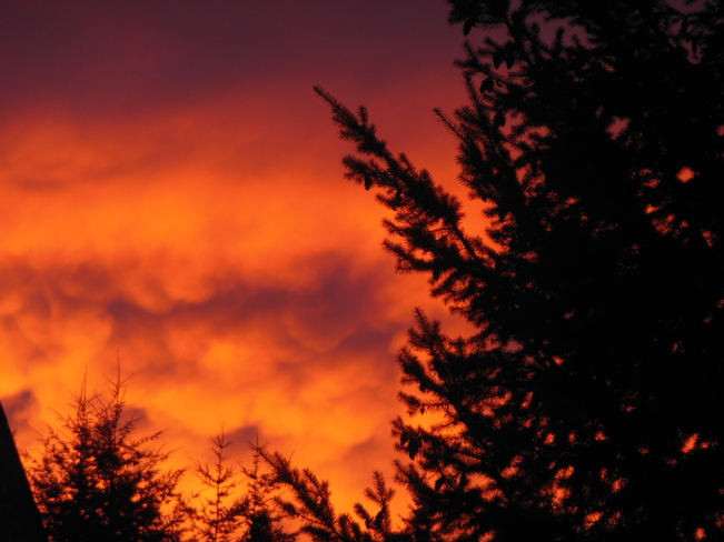 Sunset storm clouds Nanaimo, British Columbia Canada