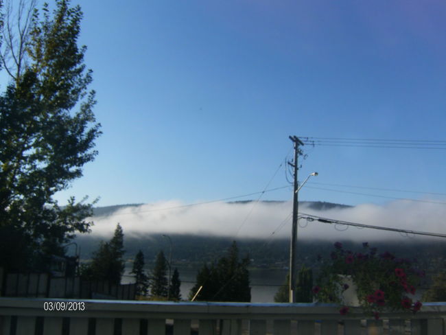 Foggy morning Williams Lake, British Columbia Canada