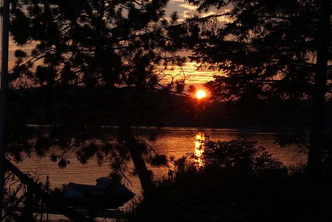 sunset at Round Lake Round Lake, Ontario Canada