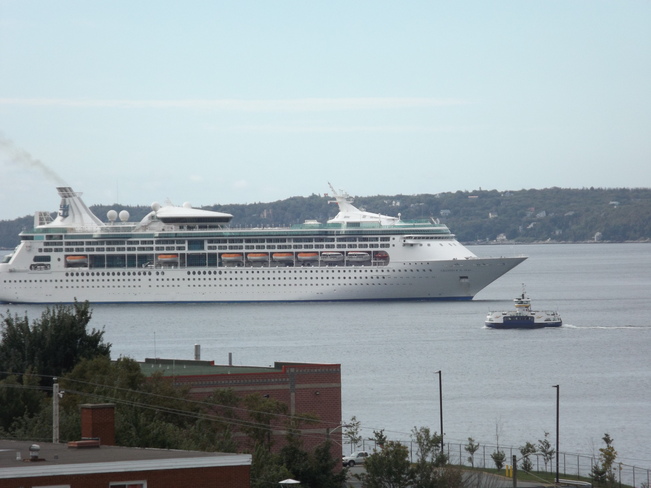 Beautiful day for cruise ships in Halifax Harbour Dartmouth, Nova Scotia Canada