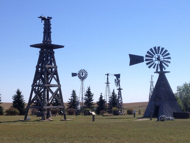 Windmills at Etzicom! Whitla, Alberta Canada