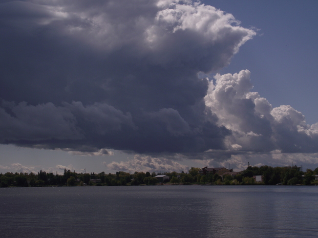 Clouds rolling through Lac du Bonnet, Manitoba Canada