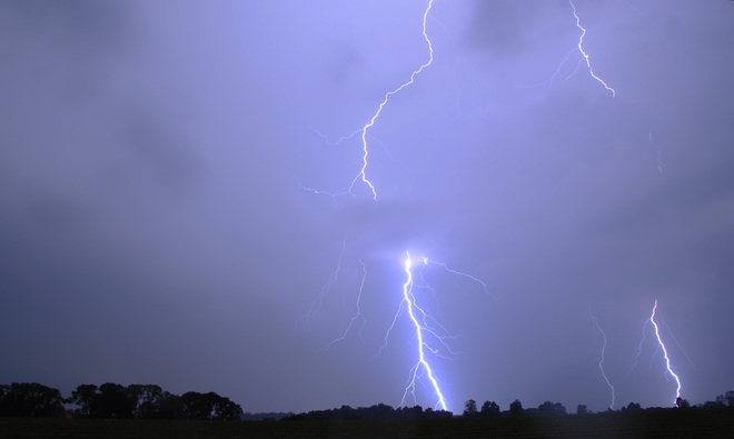 Night lightning shot Woodstock, Ontario Canada