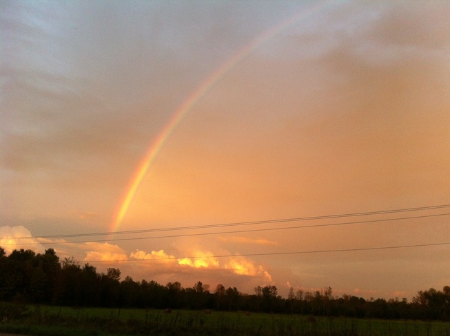 Early evening rainbow Arnprior, Ontario Canada