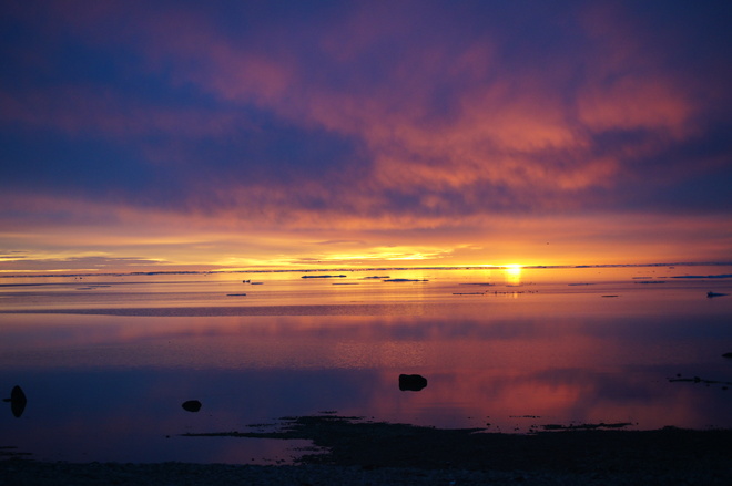 Evening sight Hall Beach, Nunavut Canada