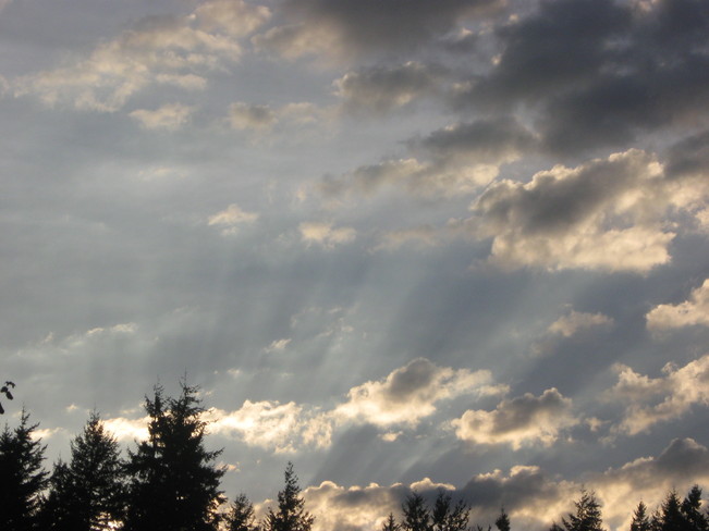 dark sun rays Surrey, British Columbia Canada