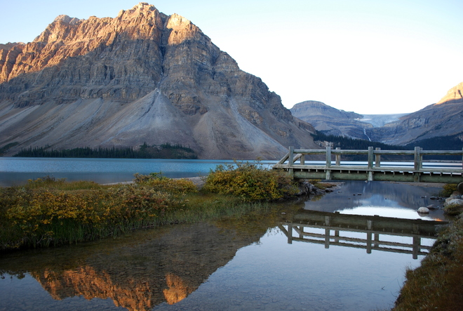 Early Morning at Bow Lake Lake Louise, Alberta Canada