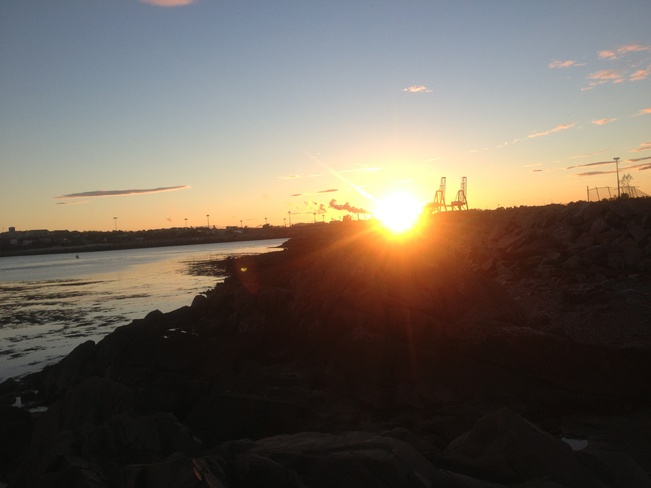 sun set Saint John, New Brunswick Canada