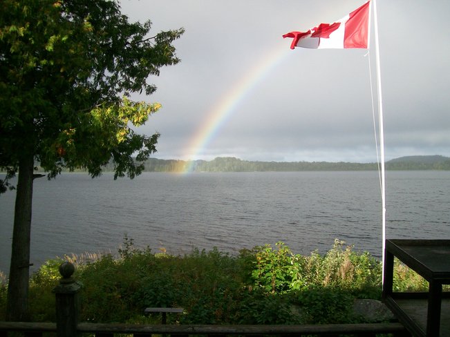 Rainbow on my Rouse Lake - Marathon, ON Marathon, Ontario Canada