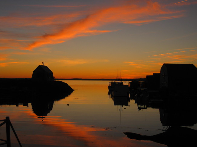 sunset in Blue Rocks Lunenburg, Nova Scotia Canada