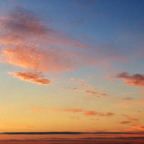 orange & blue sky Thompson, Manitoba Canada
