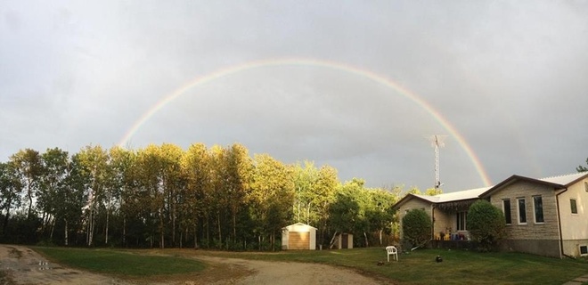Full Rainbow! Grahamdale, Manitoba Canada