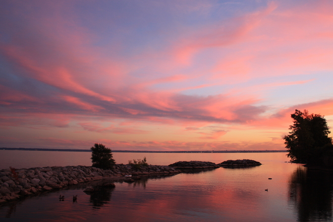 pink sunset Burlington, Ontario Canada