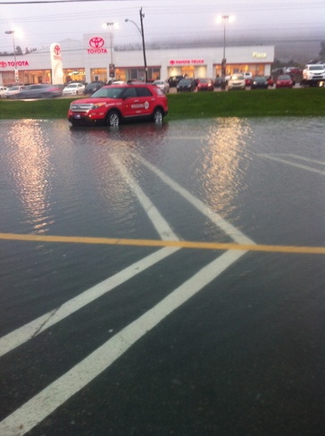 parking lot flooded St. John's, Newfoundland and Labrador Canada