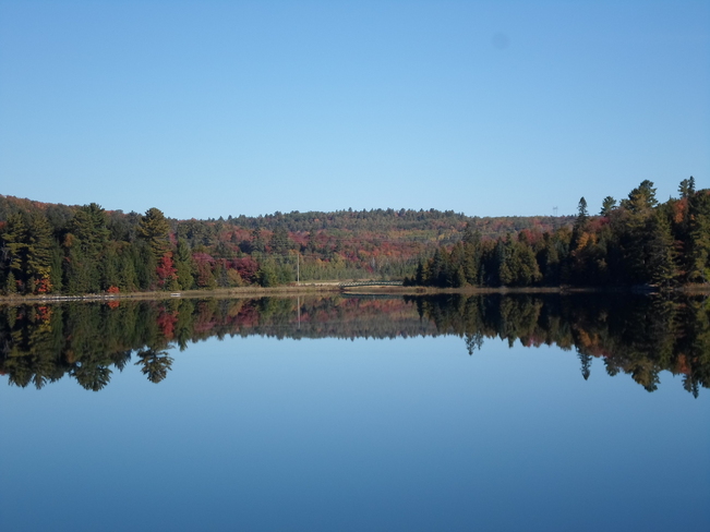 Reflections were stunning today Elliot Lake, Ontario Canada