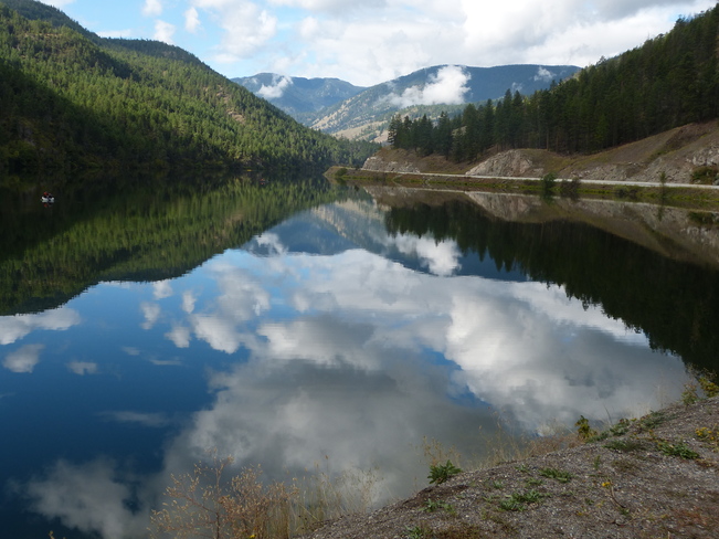 Reflections of a beautiful lake. Keremeos, British Columbia Canada