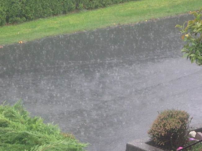 pouring rain Surrey, British Columbia Canada