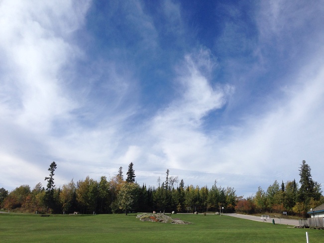 bluish sky at Anicinabe Park Kenora, Ontario Canada