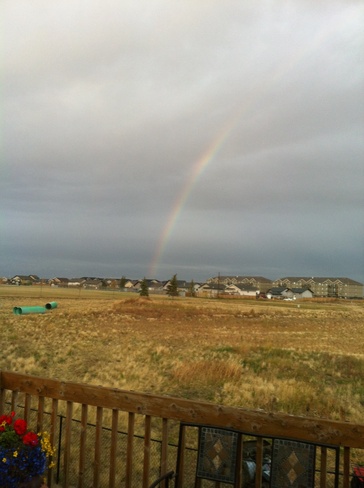 beautiful fall rainbow Lloydminster, Saskatchewan Canada