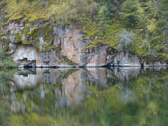 Beautiful rock/lake reflections Keremeos, British Columbia Canada