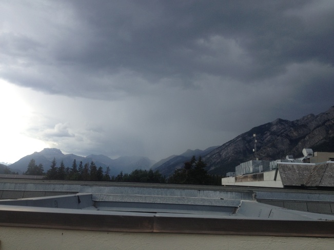 storm coming in Banff, Alberta Canada