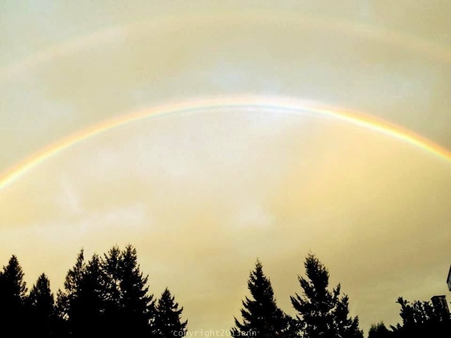 double rainbow Sechelt, British Columbia Canada