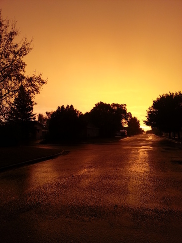 Sunset in the Rain North Battleford, Saskatchewan Canada