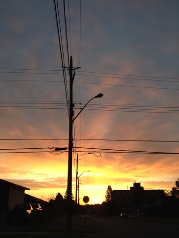 morning sun vs. the clouds Thunder Bay, Ontario Canada