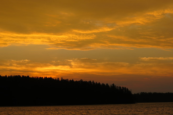 Golden sun Timmins, Ontario Canada