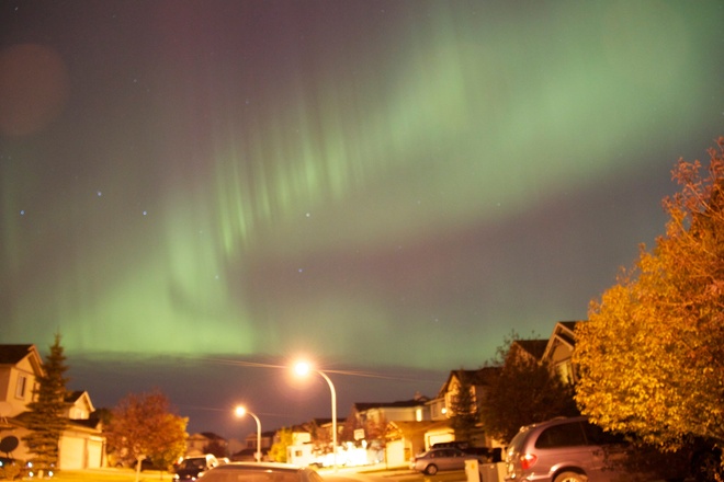 Aurora Borealis over Calgary Calgary, Alberta Canada