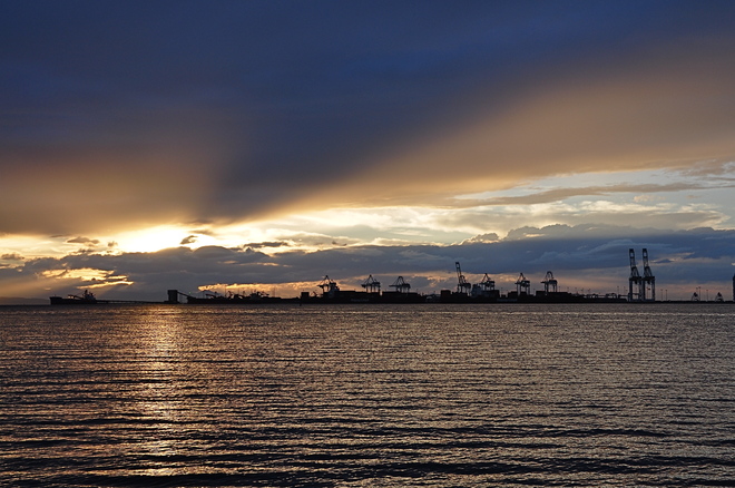 Sunset over Delta Port Ladner, British Columbia Canada