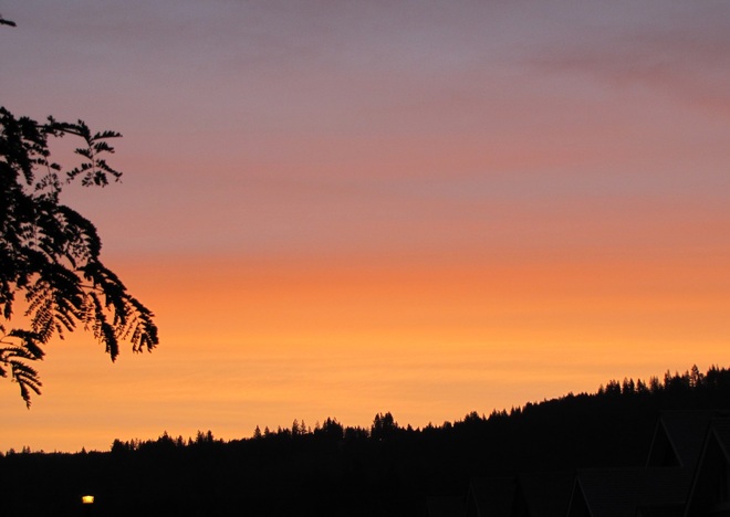Morning sunrise Salmon Arm, British Columbia Canada