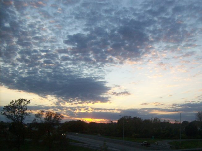 Lovely sunset with Clouds on a Beautiful 3rd of October evening Belleville, Ontario Canada