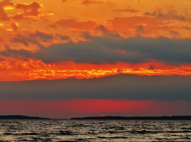 Sunset a la rain clouds. North Bay, Ontario Canada