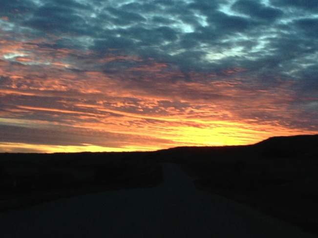 Prarie sunset Southey, Saskatchewan Canada