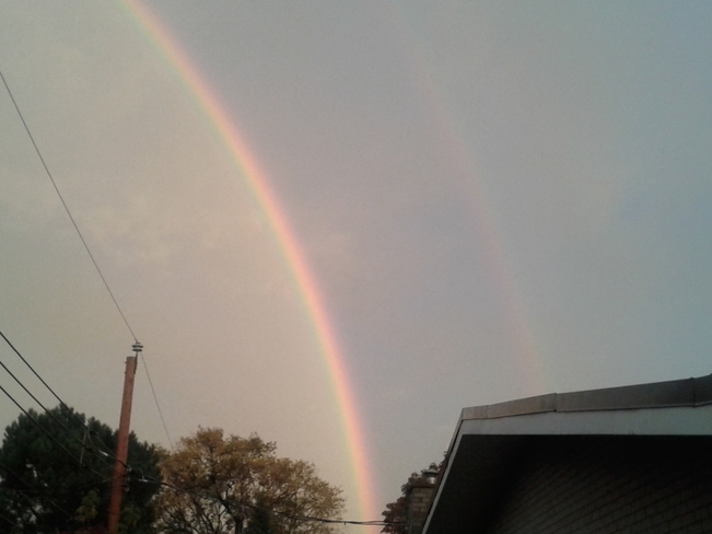 Double Rainbow-what does it mean? Côte-Saint-Luc, Quebec Canada
