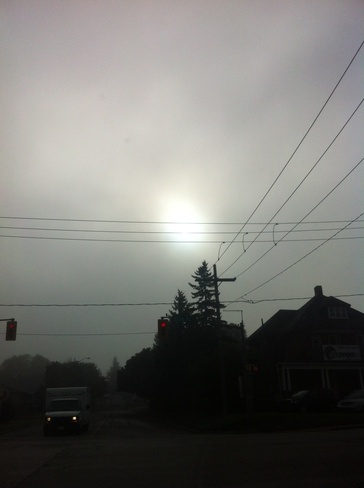 sun trying to come out Barrie, Ontario Canada