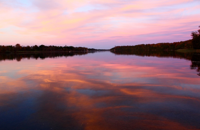 Sunset on Sydenham Lake Sydenham, Ontario Canada