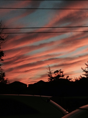 Beautiful sunrise sky Brampton, Ontario Canada