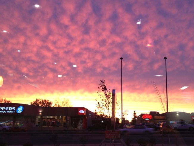 sunset sky Regina, Saskatchewan Canada