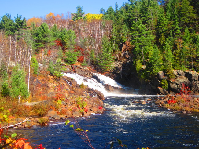 Beautiful fall day Onaping Falls, Ontario Canada