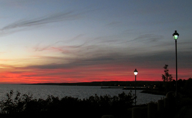 Waterfront sunset North Bay, Ontario Canada
