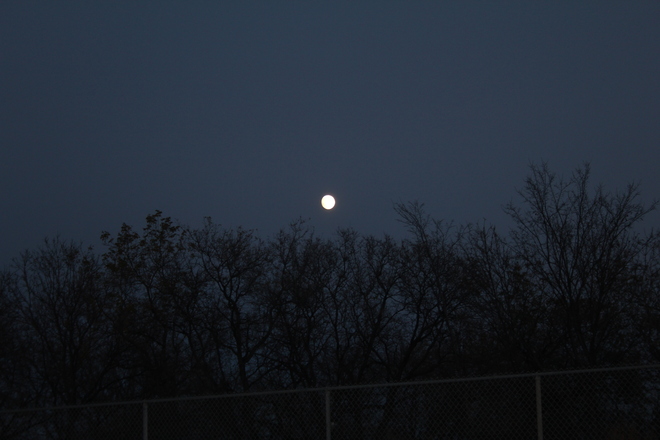 Nearly Full Moon Winnipeg, Manitoba Canada